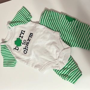 St Patrick’s Day onesie and matching pants